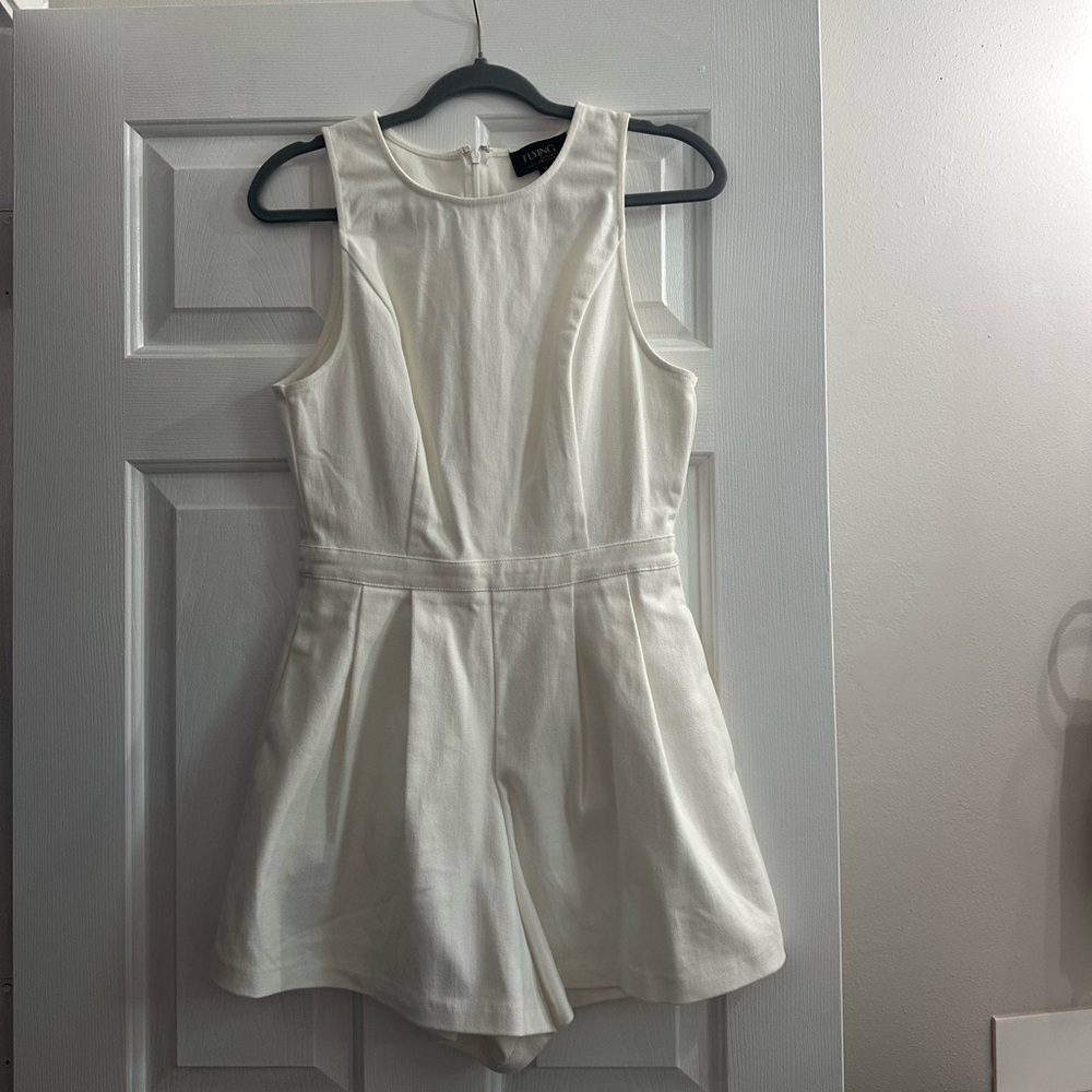 Elegant White Sleeveless romper